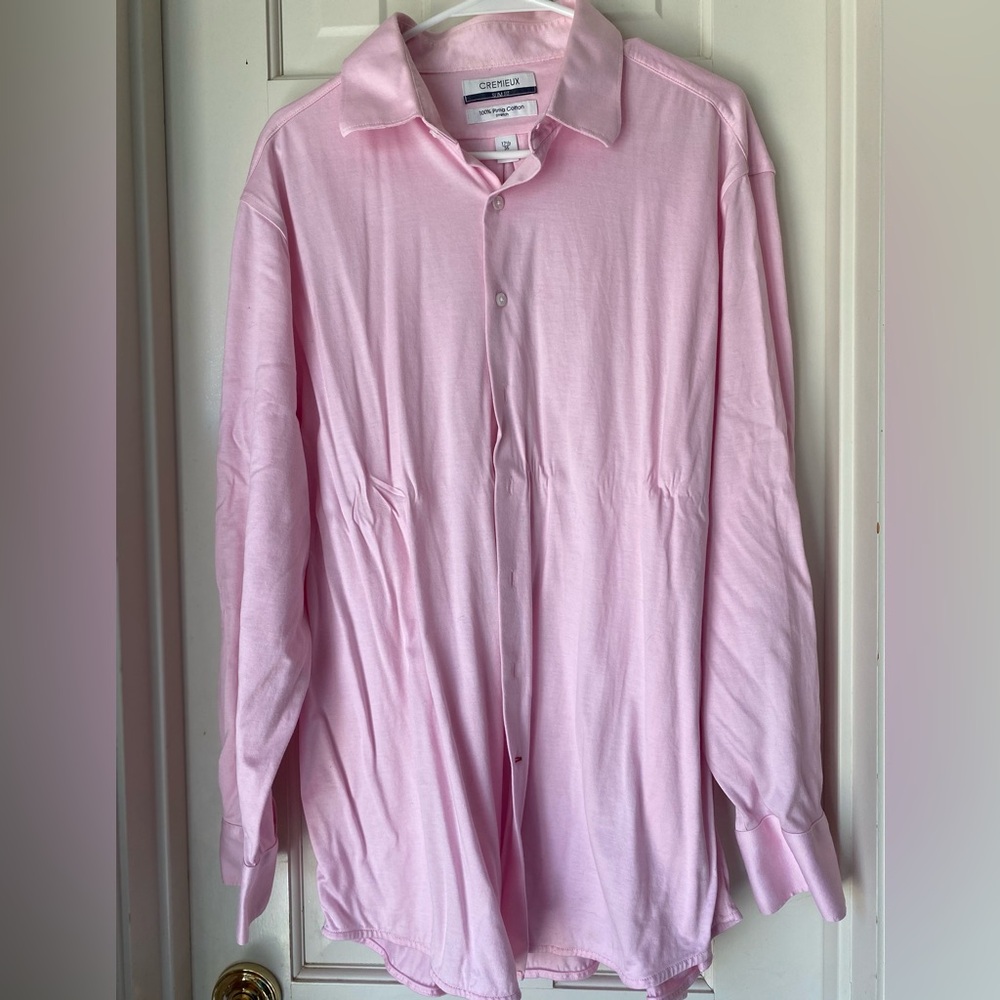 Daniel Cremieux Pink Pima Cotton Men’s Long Sleeved Dress Shirt